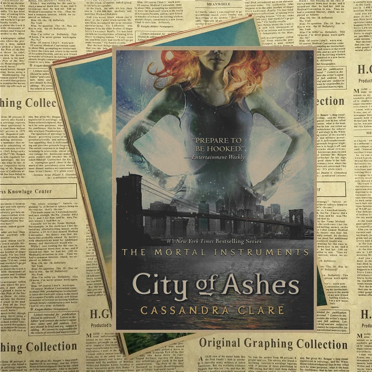 The Mortal Instruments: Город костей лилия Коллинз винтажные плакат из крафт бумаги лучший