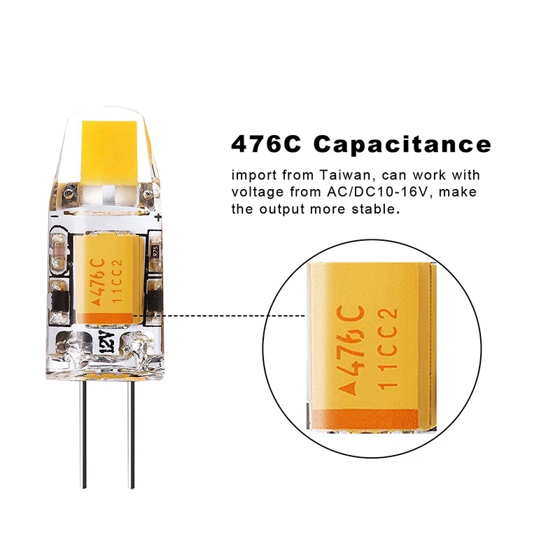 1 Вт 2 3 G4 LED COB лампа 12 В AC DC лампочки 360 Угол луча заменить 10 20 30 галогенная люстра