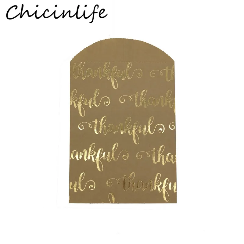 Chicinlife 10 шт. благодарны веселый и яркий Бумага сумки благодарения вечерние