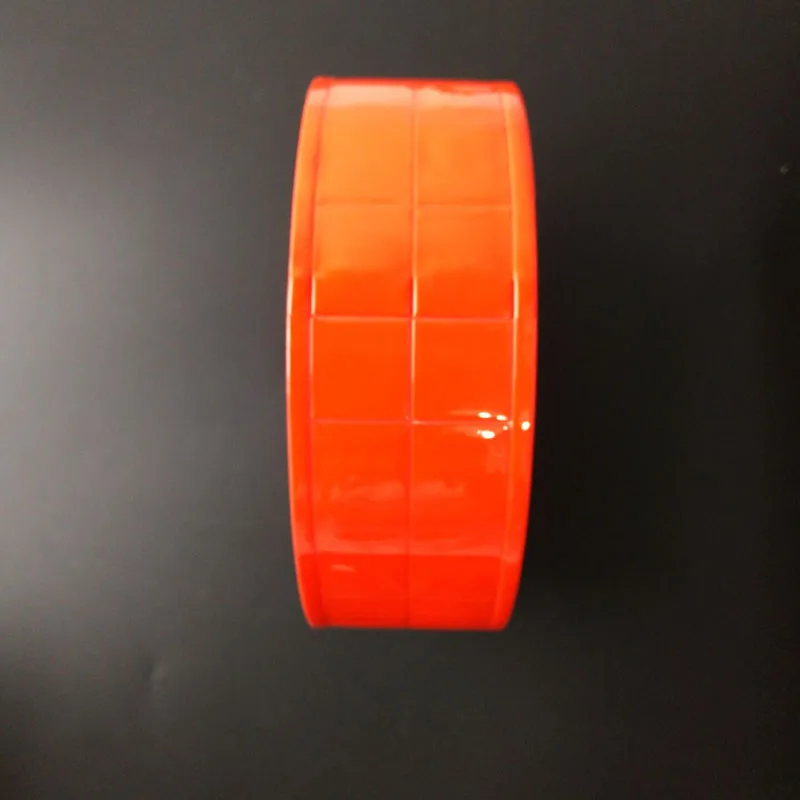 orange red 5 см х 5 м флуоресцентный призматический мягкий ПВХ отражающий скотч светоотражающий материал для шитья одежды жилет сумки быть видны быть безопасными - Цвет: orange red