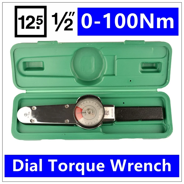 MXITA  1/2 0-100Nm Dial torque spanner High precision pointer hand tools torque wrench