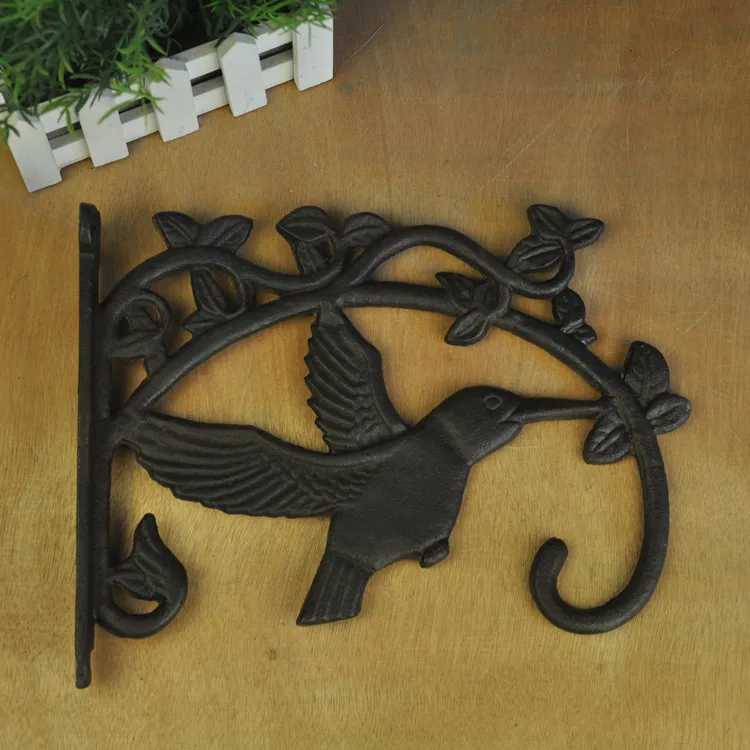 Iron cast hard ware hanging basket bracket hook frame flower pot 22*28 cm | Дом и сад