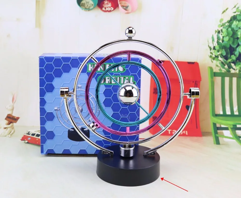 Цветной Небесный орбитальный инструмент вечного движения Armillary Sphere Настольный Декор кинетический орбитальный вращающийся гаджет