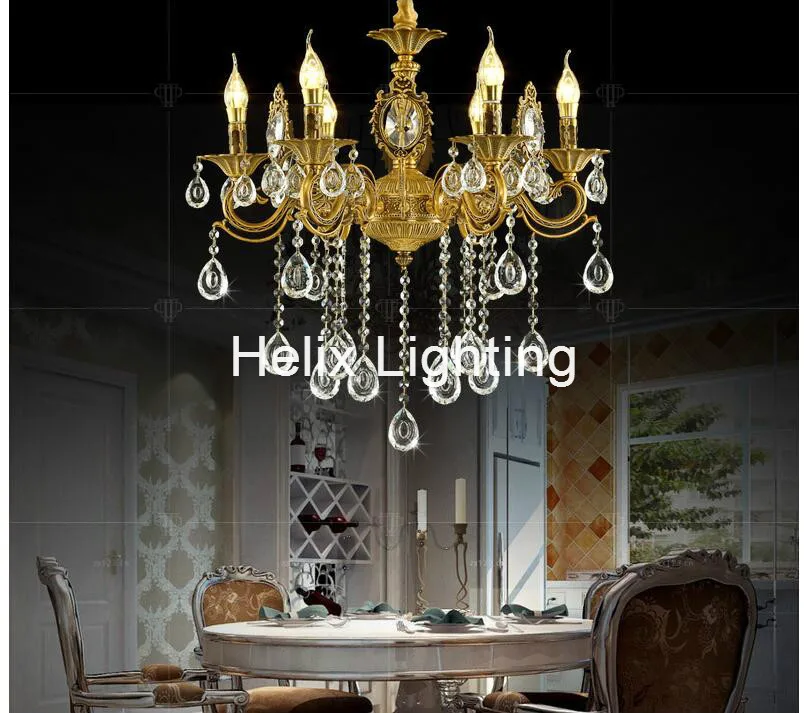 Бесплатная доставка латунь цвет K9 Хрустальная люстра Современная хрустальная