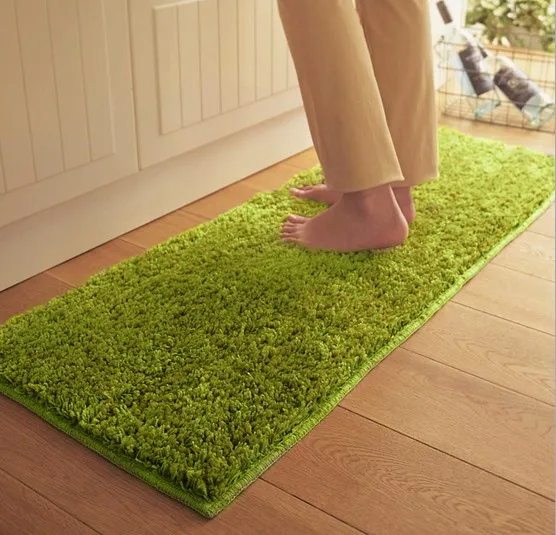 Green Плюшевый ковер 40X120 см, Впитывающий Коврик для гостиной, ванной, кухни, спальни, дверной коврик, коврик для прихожей, журнальный столик, ковер - Цвет: Green