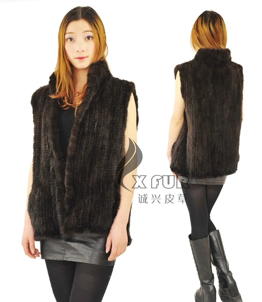 Женское зимнее пальто из натурального меха норки модная жилетка с CX G B 13B|fashion