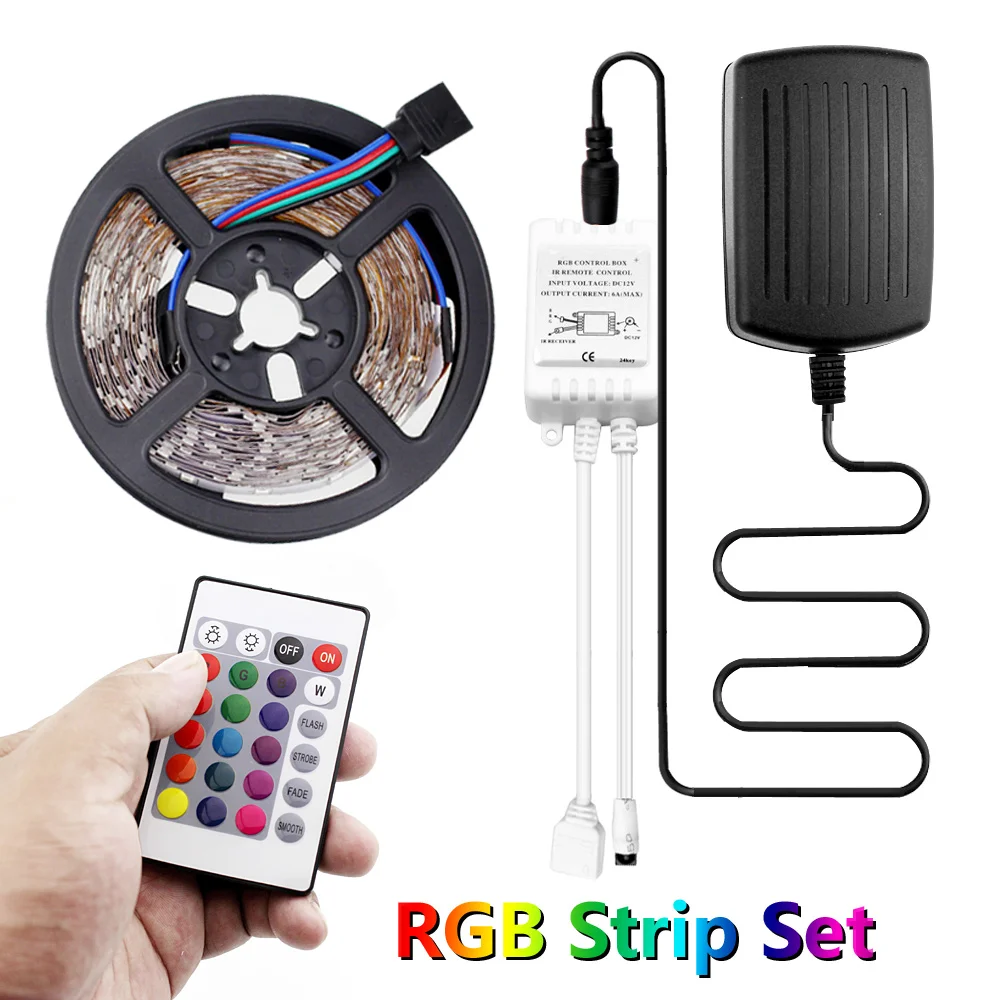 Светодиодный светильник Rgb 12 в 5 м Smd 2835 Rgb светодиодный светильник водонепроницаемая лента Fita Led RGB Epistar 60 светодиодов/м Светодиодная лента 12 В