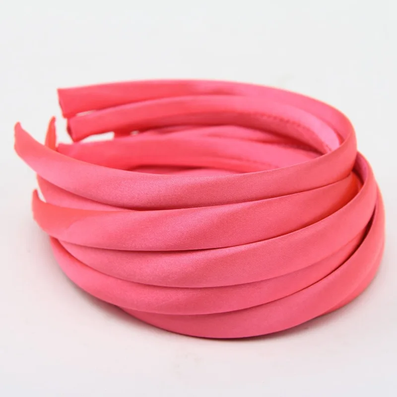 7watermelon red 5 шт./партия-15 мм(5/8 дюйма) Детская и Женская атласная повязка на голову для девочки-Выберите цвет 20 цветов на выбор - Цвет: 7watermelon red