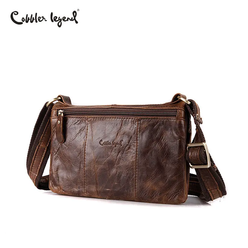 Сапожник Легенда простые мужские из натуральной кожи Crossbody сумка маленький