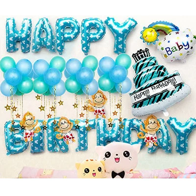 Детский комплект с воздушными шарами на день рождения детские украшения алфавит