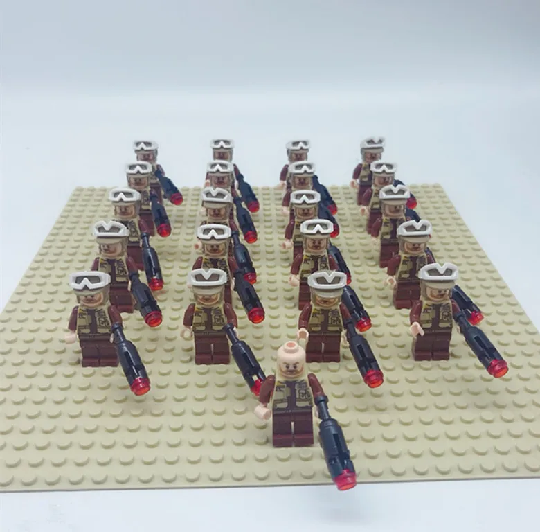 21 шт. Rogue STAR WARS Wolfpack Клон Trooper командор Фокс Клон Trooper Капитан Рекс совместим с laingly мини игрушка fig block - Цвет: C045 21PCS