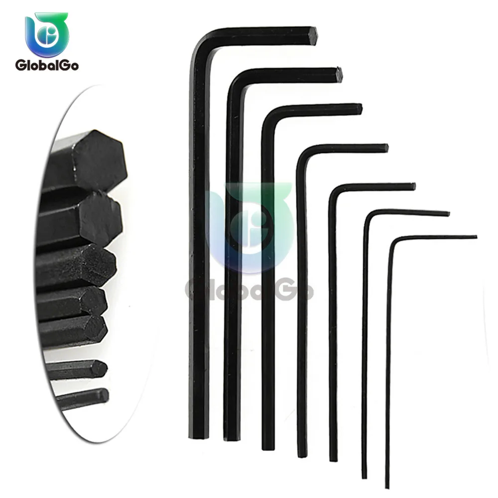 

7Pcs 0.7/0.9/1.3/1.5/2/2.5/3mm Hexagon Allen Key Wrench Tools Set Bicycle Repair Tools Hand Repair Tools 0.7MM-3MM
