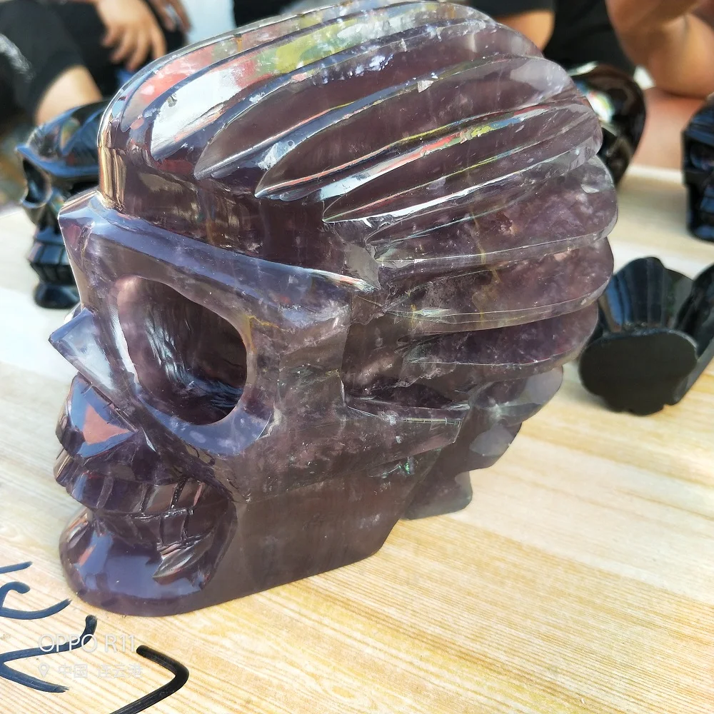 

Just Qne Oversized 3500g Natural Quartz Crystal Skull, Collectible Figurines,Crystal fluorite Skull, Natural Quartz mineral