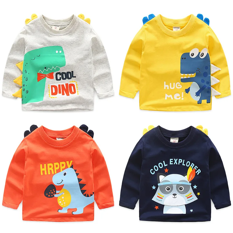 

Sweatshirt For Kids Boys Children Autumn Casual Cotton Hoodies Toddler Cartoon Animal Printed Warm Pullover Sweatshirts Clothes
