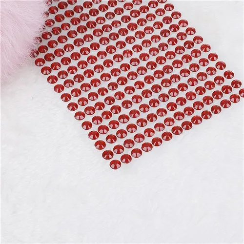 Red 504pcs 504 шт 6 мм акриловая самоклейка горный хрусталь для DIY декоративный чехол для телефона Швейные аксессуары художественные алмазные наклейки для скрапбукинга - Цвет: Red 504pcs