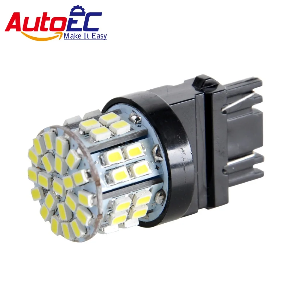 

AutoEC 2x DC12V T25 3157 3156 50 SMD 1206 LED Red Car Auto DRL Brake Lights Stop Reverse Lights Bulb Lamp