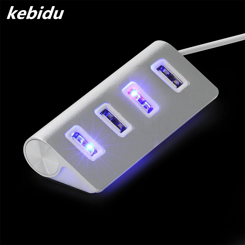 USB 4-портовый расширитель kebidu светодиодный высокоскоростной концентратор 2 0