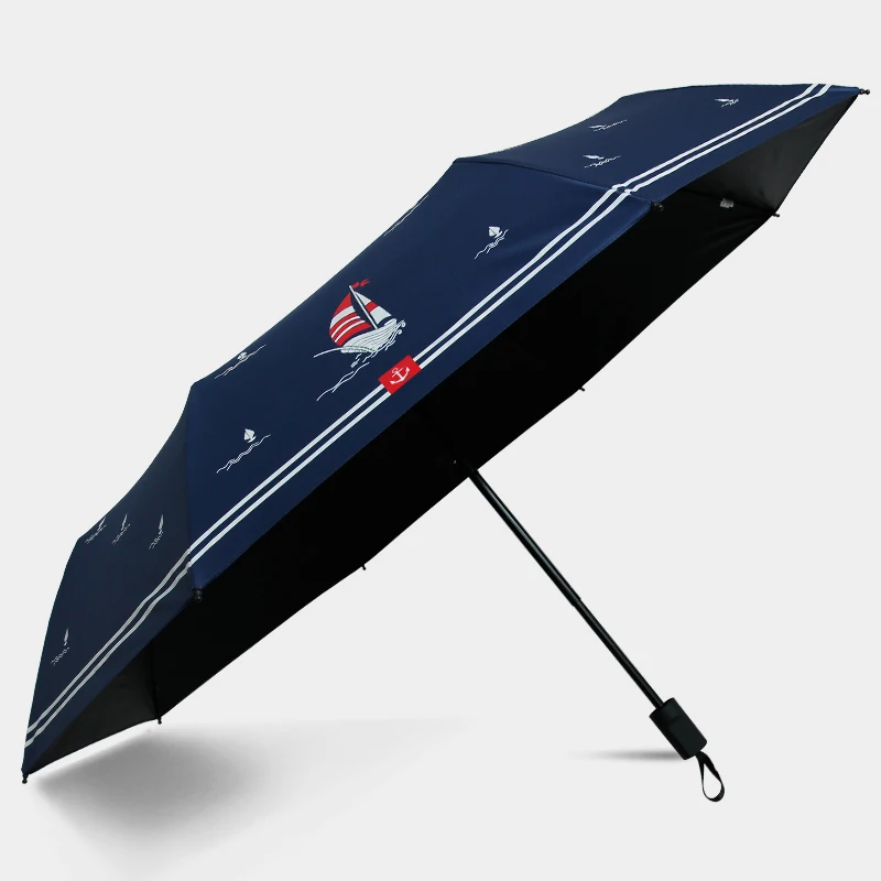 New Creative Folding Kids Umbrella Men Wholesale Super Light Sailing Small Boat Black Coating Rain Women Paraguas | Дом и сад
