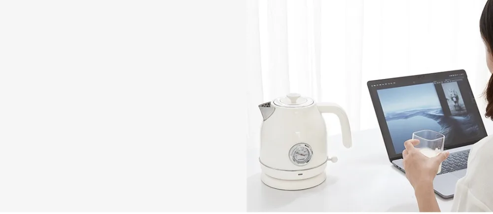 Xiaomi Youpin OCOOKER Электрический чайник импорт контроль температуры 1.7л большой емкости с часами Электрический чайник 0