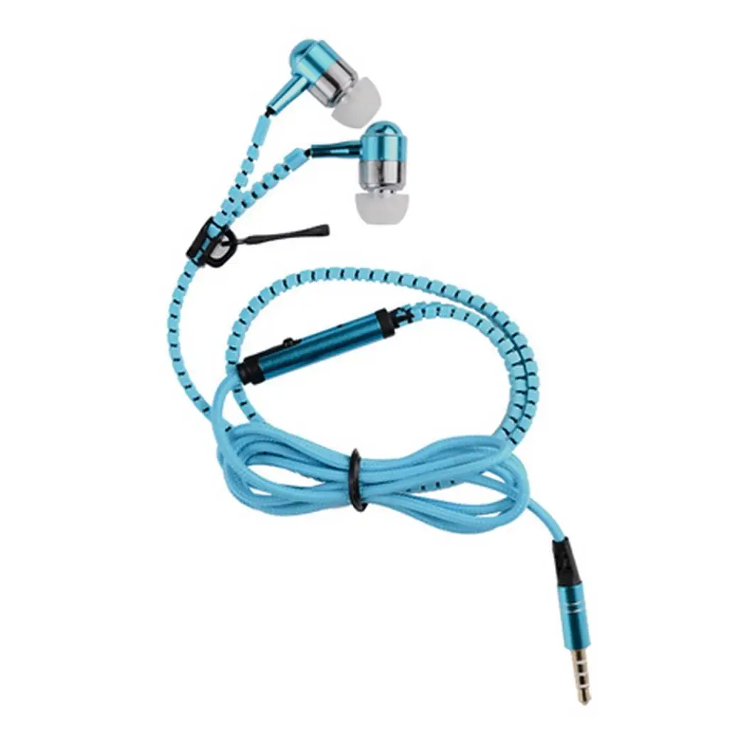 In ear Stereo 3 5 мм Jack Earbuds Zipper Phone наушники Спортивная гарнитура 32 10 500 Гц с 1 2 м/47 дюйма 18