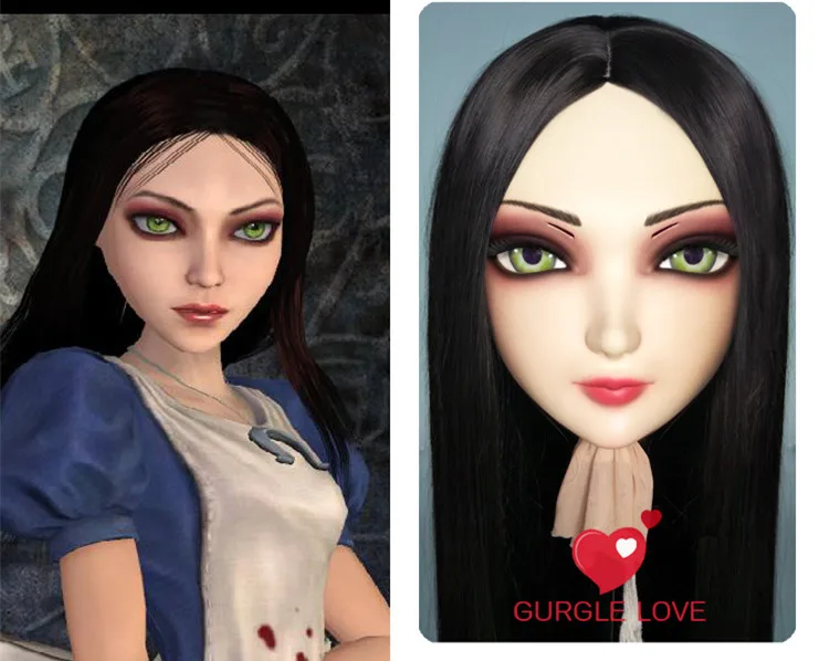 

Маска Кигуруми для девочек (DM055), маска Кигуруми для косплея Лолиты, Crossdressing Lifelike BJD Masks