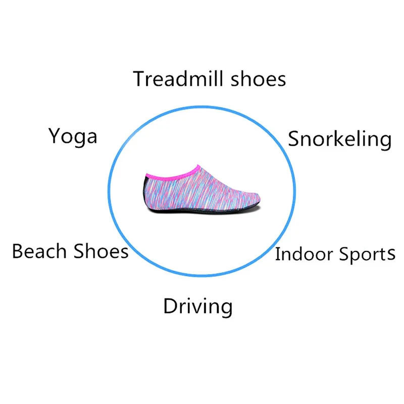 

1 Pair High End Bright Barefoot Aqua Skin Shoes Water Socks for Surfing Beach Swim Yoga Exercise ZJ55