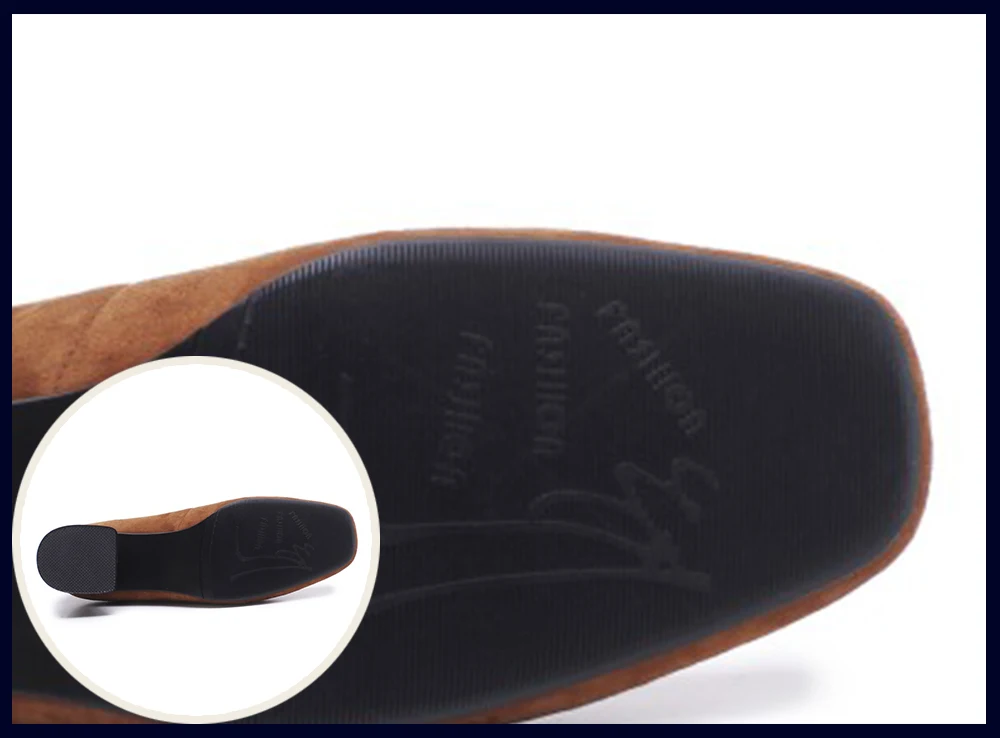 SOPHITINA Shallow Women's Pumps High Quality Kid Suede Med Square Toe Slip-on Shoes Hot Sale Concise Comfortable New Pumps SO108