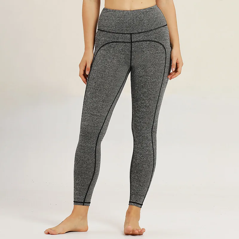 DANENJOY Female Sports Suit Fitness Clothing 2 Pieces Grey Yoga Set Stitching Bra Tops And Running Leggings Training Tracksuit | Спорт и