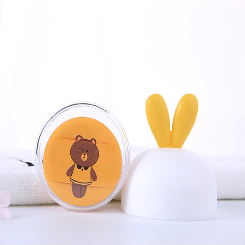 The bear YILINGMENG бренд Красота Макияж инструмент два ломтика мультфильм воздушная подушка для пудры слоеный не латексный макияж порошок слоеный - Цвет: The bear