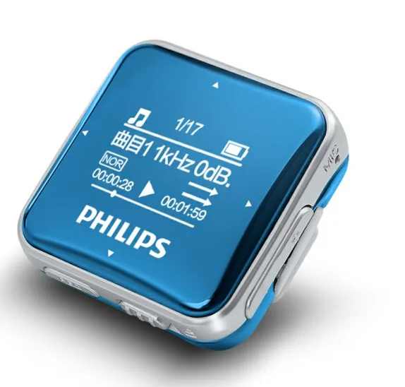 PHILIPS SA2208 8 Гб ультра мини четкая запись аудио Диктофон MP3 плеер WMA MP3 APE FLAC OGG формат USB диск - Цвет: Синий