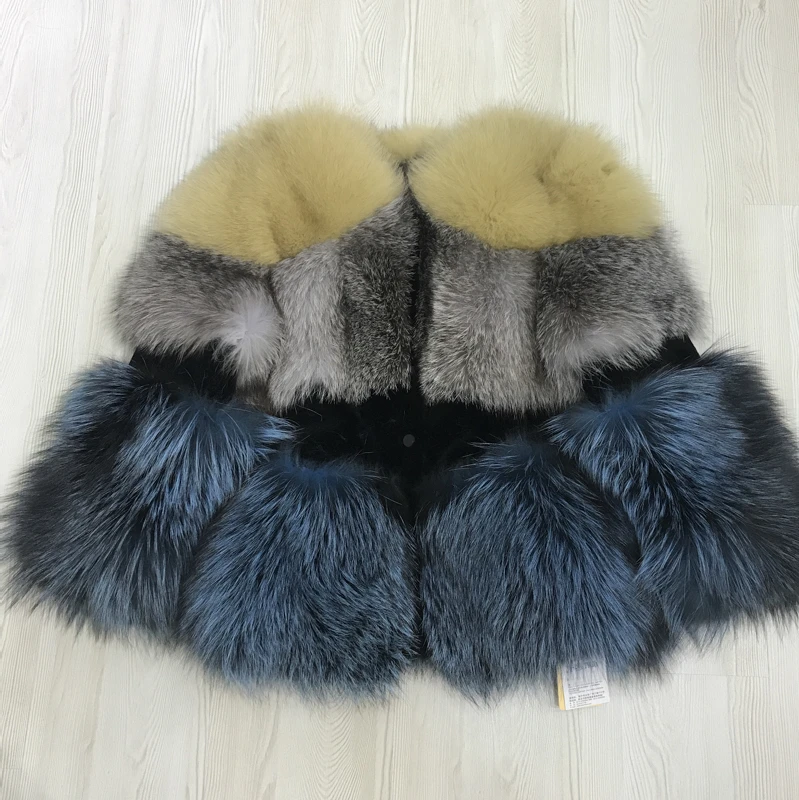 Женская Шуба с коротким рукавом Topfur цветная шуба из натурального серебра лисьим