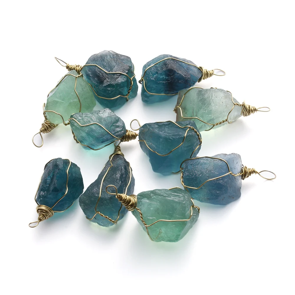 1 шт. натуральный драгоценный камень ожерелье из флюорита кулон кварцевые пуля