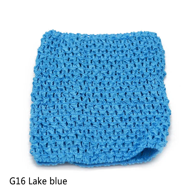 G16lake blue Новое поступление, 6 дюймов, 15*15 см, цветная юбка-пачка, вязанная крючком, топы для малышей, обхват груди, для самостоятельного изготовления, платье-пачка ручной работы, топы, декор для дня рождения - Цвет: G16lake blue