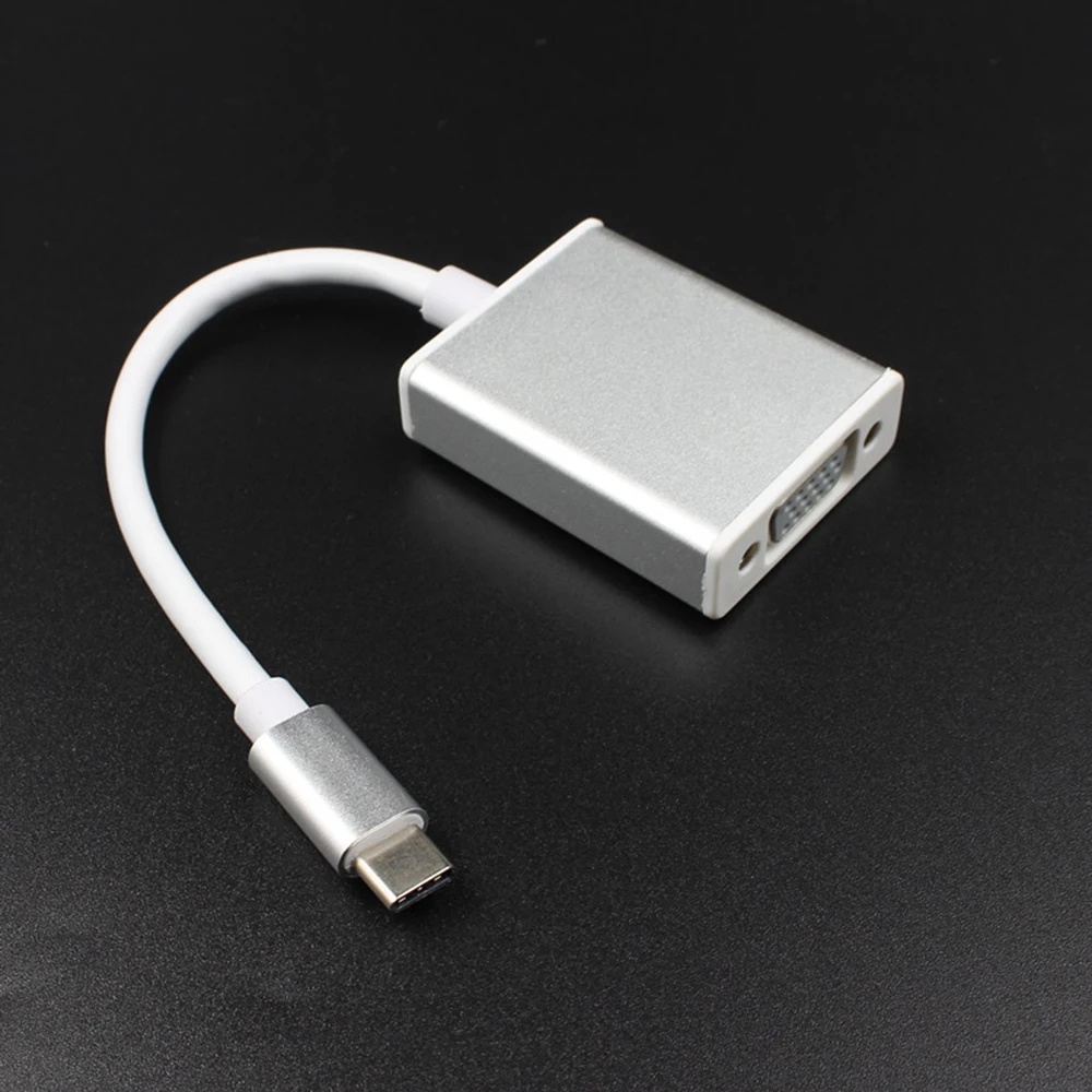 Адаптер типа с-VGA USB 3,1 USB C к женскому адаптеру VGA кабель для Macbook 12in Chromebook Pixel Lumia 950XL Galaxy S8/9