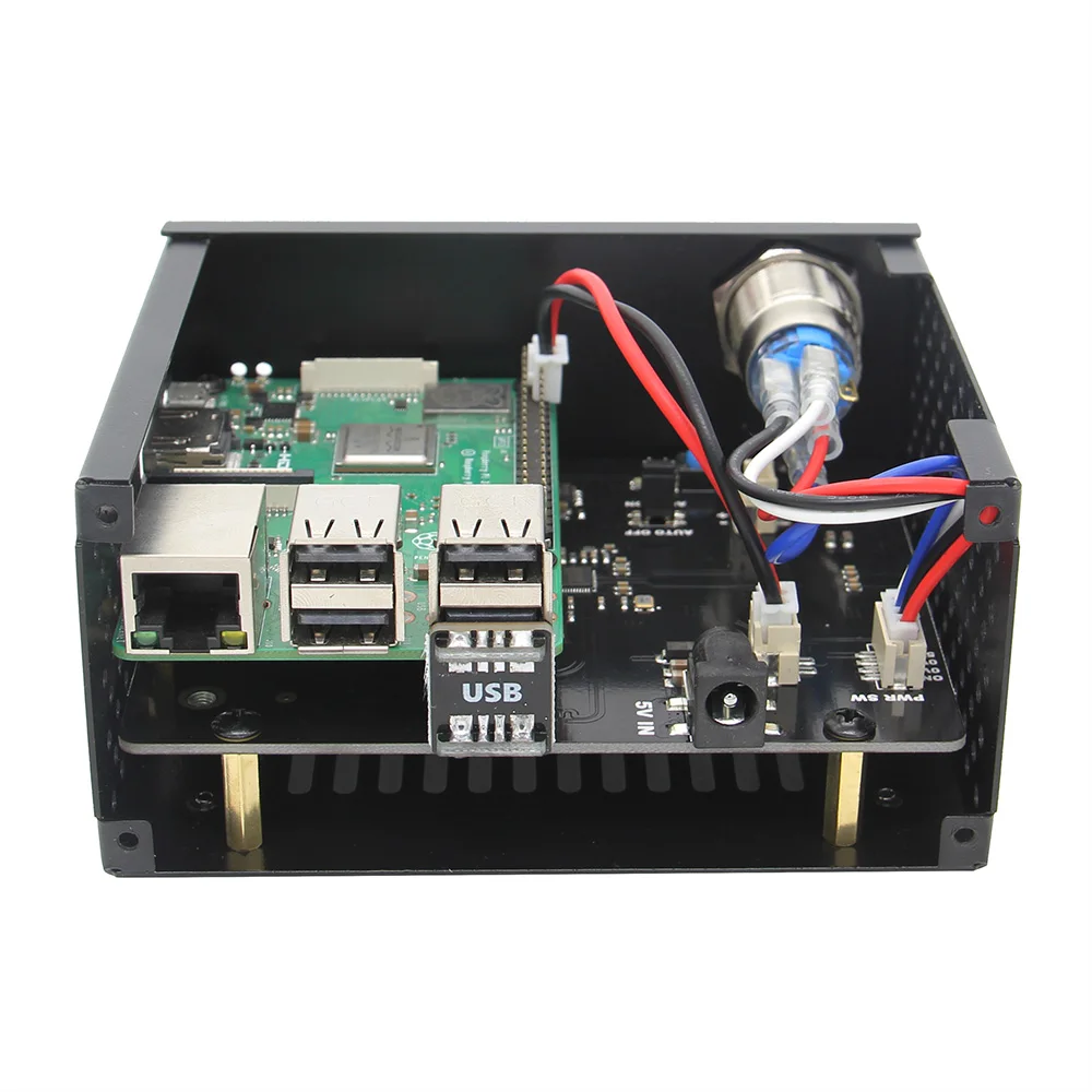 Raspberry Pi X820 V3.0 SSD и HDD SATA хранения доска с металлической Чехол комплект, X820 доска+ Корпус+ Мощность переключатель+ набор охлаждающего вентилятора