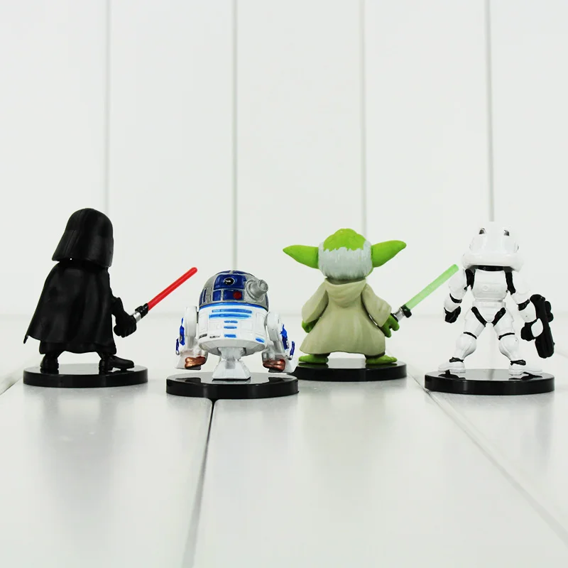 4 шт./лот с Дартом Вейдером из фильма Звездные войны йода R2 D2 робот штурмовика