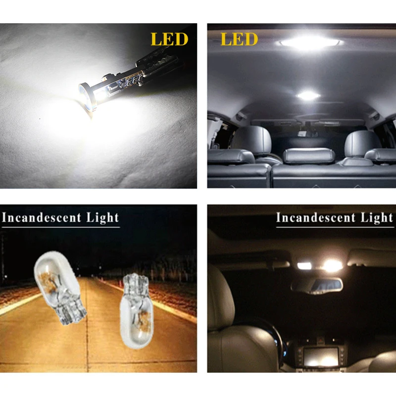 Светодиодная лампа Canbus T10 W5W без ошибок 3030 SMD 3 168 194 светодиодный для автомобилей
