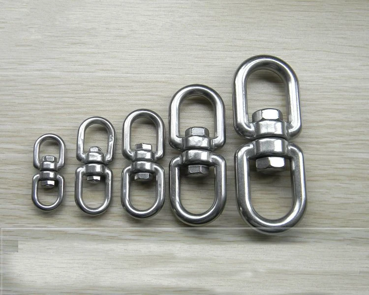 Двойной конец искусственный глаз кованый 14 мм кольцевой разъем набор из 2|double swivel