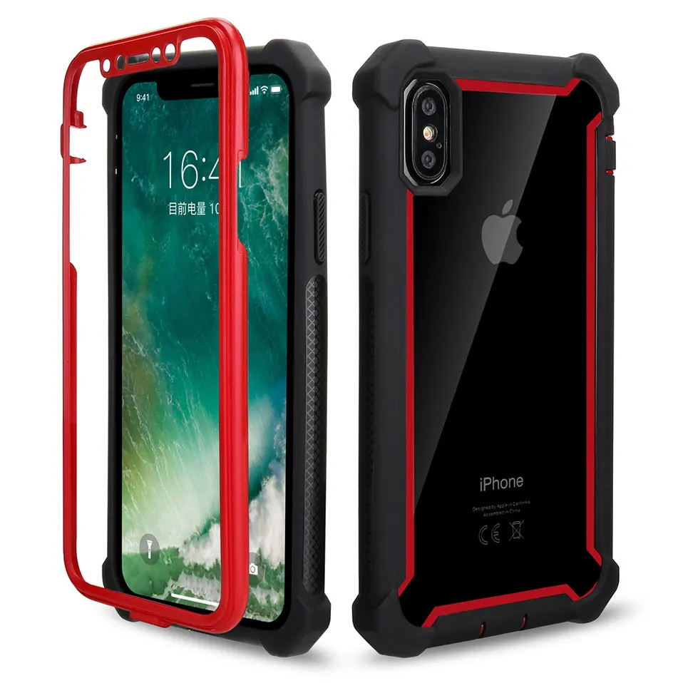 Space transparent protective shell For iPhone 6 7 8 X TPU+PC Plus 6S Capa Funda Covers |