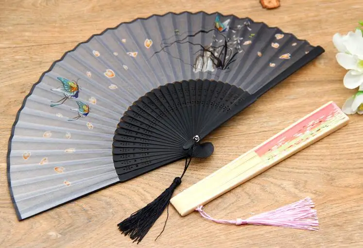 Китайские традиционные ручные вентиляторы шелковые бамбуковые складные hone decor |