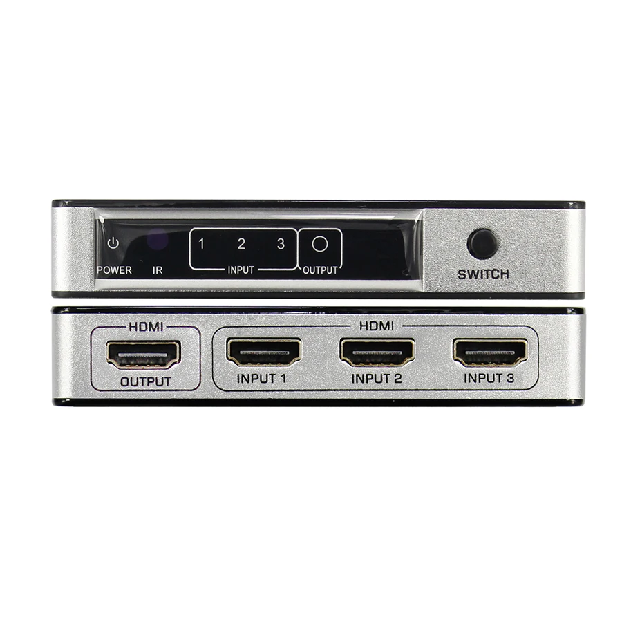 Новый 4 K x 2 HDMI переключатель 3x1 3 в 1 порта Двойной режим коммутатор 3D с ИК