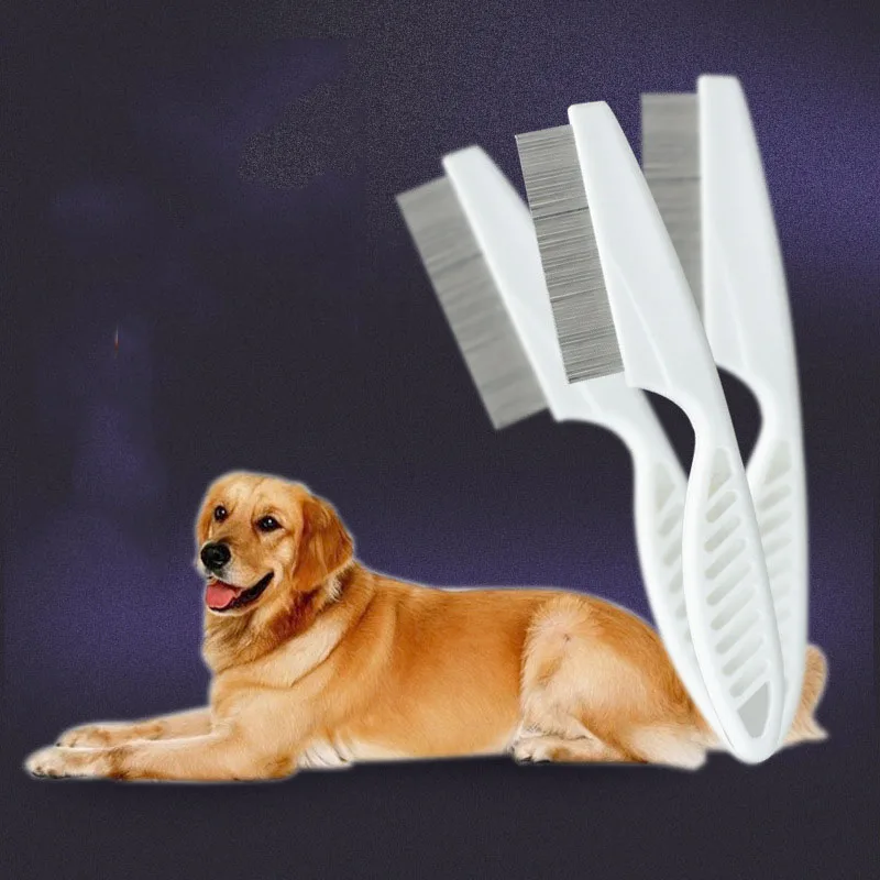 

Расческа для вычесывания шерсти собак и кошек, щетка для вычесывания блох, из нержавеющей стали, для ухода за шерстью