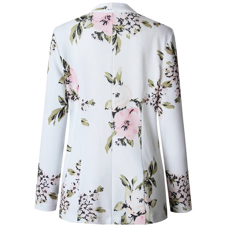 Винтажная куртка с цветочным принтом пальто для женщин уличная Женская офисная