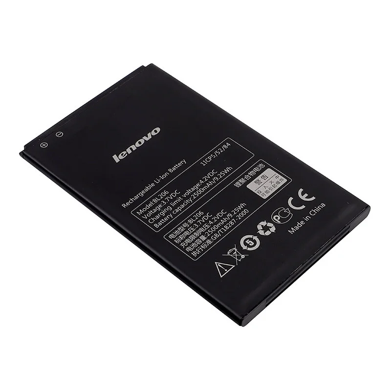 100% Оригинальные BL206 Батарея 2500 mah Для lenovo A600e A630 мобильного телефона высокое