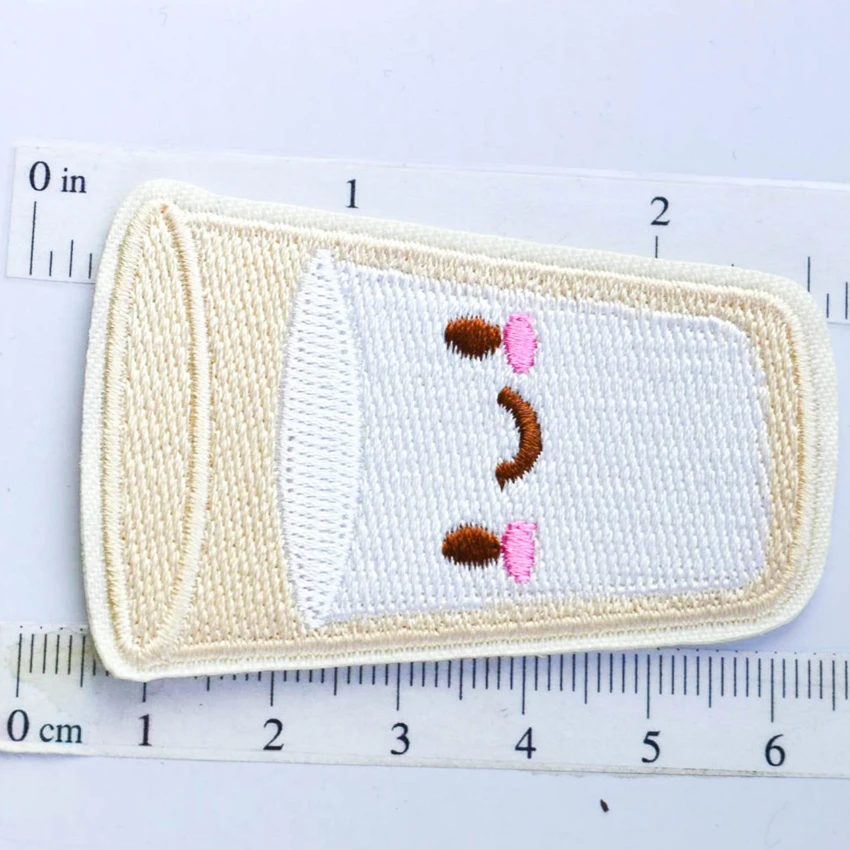 2 шт. молочное стекло улыбка железо на пластыре шитье вышитая аппликация швейная