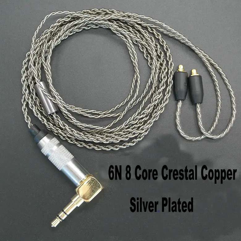 Обновленный посеребренный кабель 3 5 ММ 1 25 м MMCX 18-Core 6N Fozen Single Crystal Copper UE для