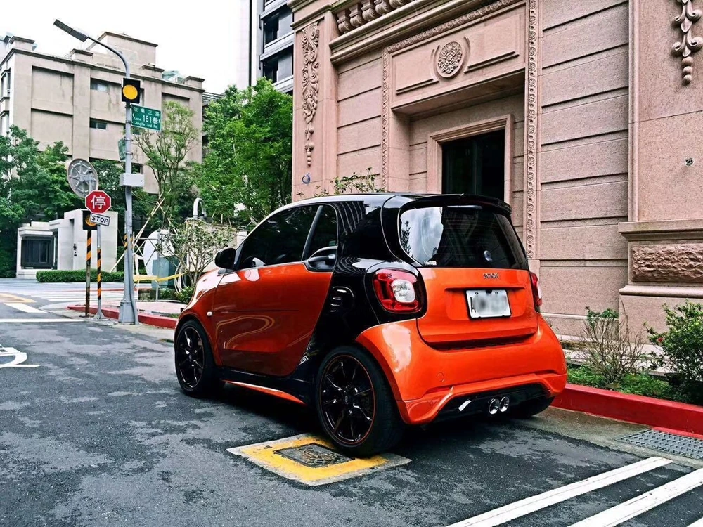 Для Benz Smart Fortwo 453 Неокрашенная передняя задняя боковая юбка для губ переднее