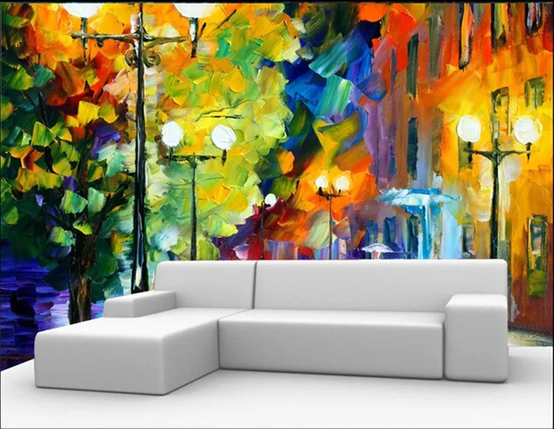 

Custom 3D large mural,Cool color street painting murals living room backdrop,KTV Hotel wallpaper papel de parede