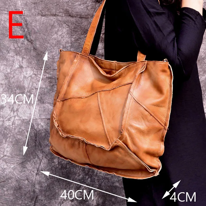 Light Brown EUMOAN, кожаная сумка, женская, большая, новая, яловая кожа, женская, Ретро стиль, Литературная, простая, ручная, матовая, на плечо, сумка-мессенджер - Цвет: Light Brown