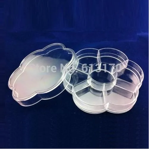 

7Grid Empty plastic eye shadow jar puff cake box accessories nail art box sample jar Free shipping
